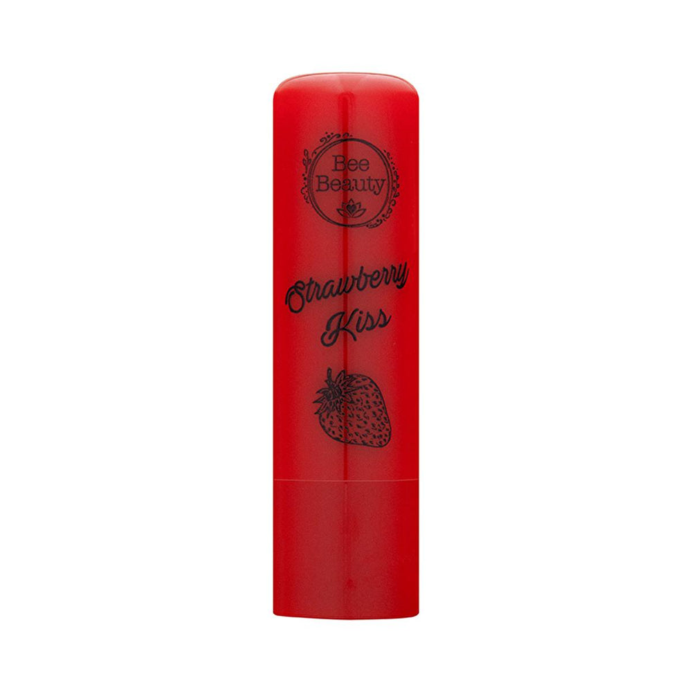 Bee Beauty Lip Balm Strawberry Kiss - Moisturizing Tinted Lip Care with Shea Butter & Vitamin E - view 3