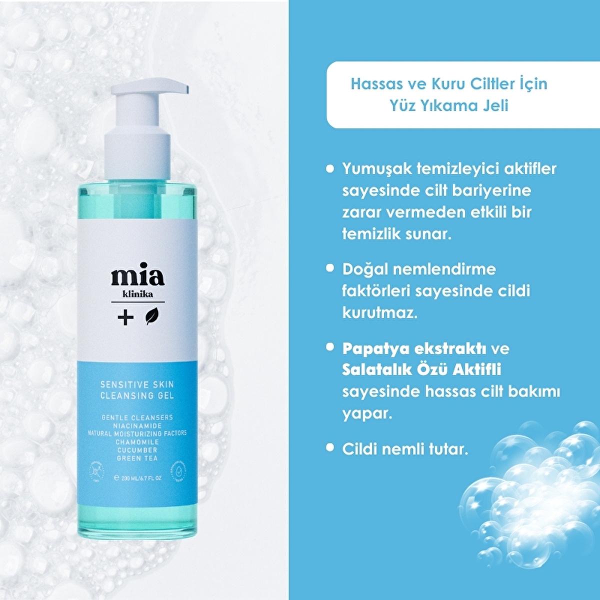 mia klinika facial cleansing gel, gentle facial cleanser for sensitive skin Mia Klinika Facial Cleansing Gel - Gentle Cleanser | 200 ml Mia Klinika Facial Cleansing Gel for Sensitive Skin mia-klinika, facial-cleansing-gel, sensitive-skin, dry-skin, gentle-cleanser, hydrating, skincare, natural-ingredients, chamomile-extract, ai-generated