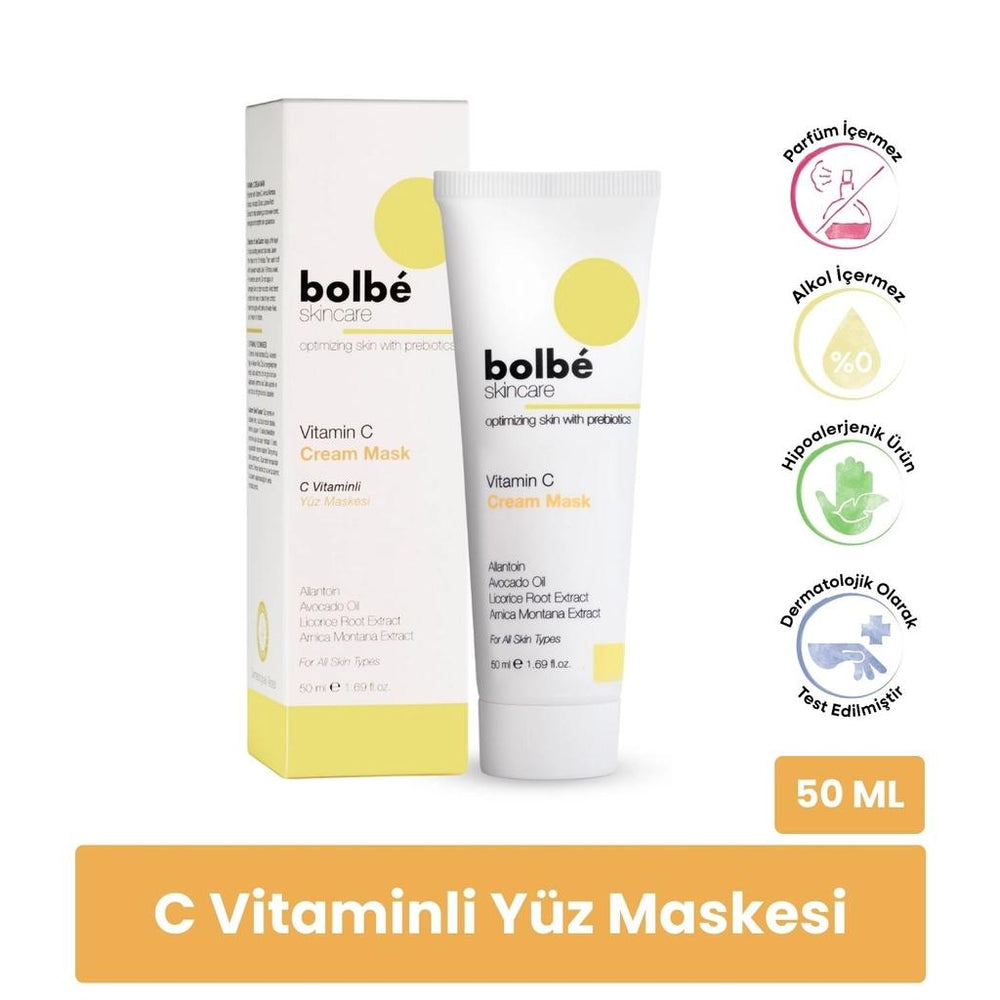 Bolbe 2% Vitamin C Cream Mask for Brightening & Tone Evening 50ml