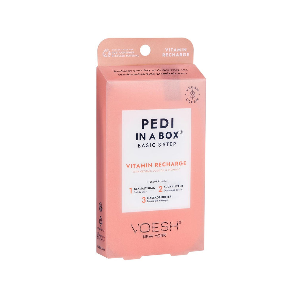 Voesh New York Pedi In A Box Basic Pedicure Kit - 3 Step At-Home Pedicure Set with Vitamins for Healthy Feet Voesh New York 3-Step Pedicure Kit with Vitamins at-home pedicure kit, 3-step pedicure, Voesh New York, pedicure set with vitamins, DIY foot care, foot care products, nail care, self-care gifts, personal grooming, cosmetic kits, vitamin enriched pedicure