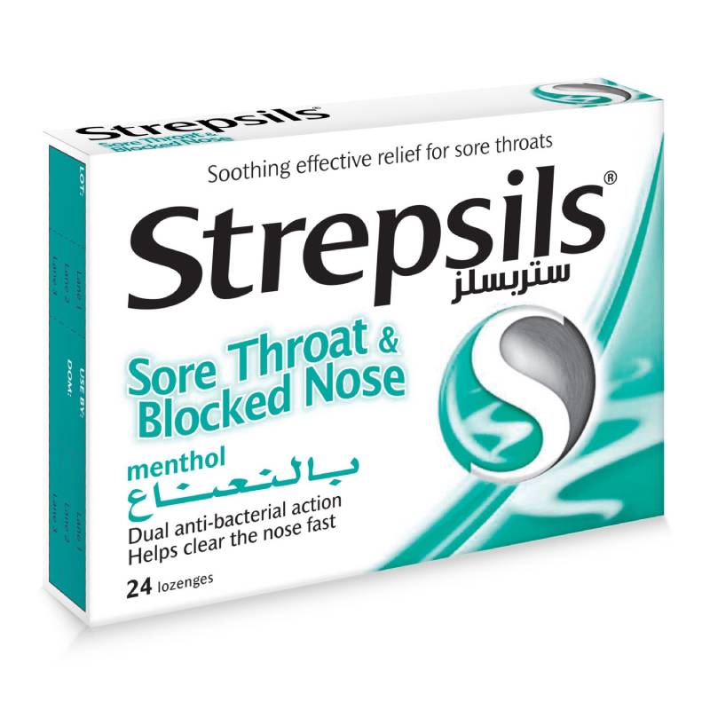Strepsils Menthol 24 pastilles pack front