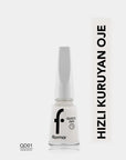 Flormar Quick Dry Nail Polish 001 Snow White Fast Drying