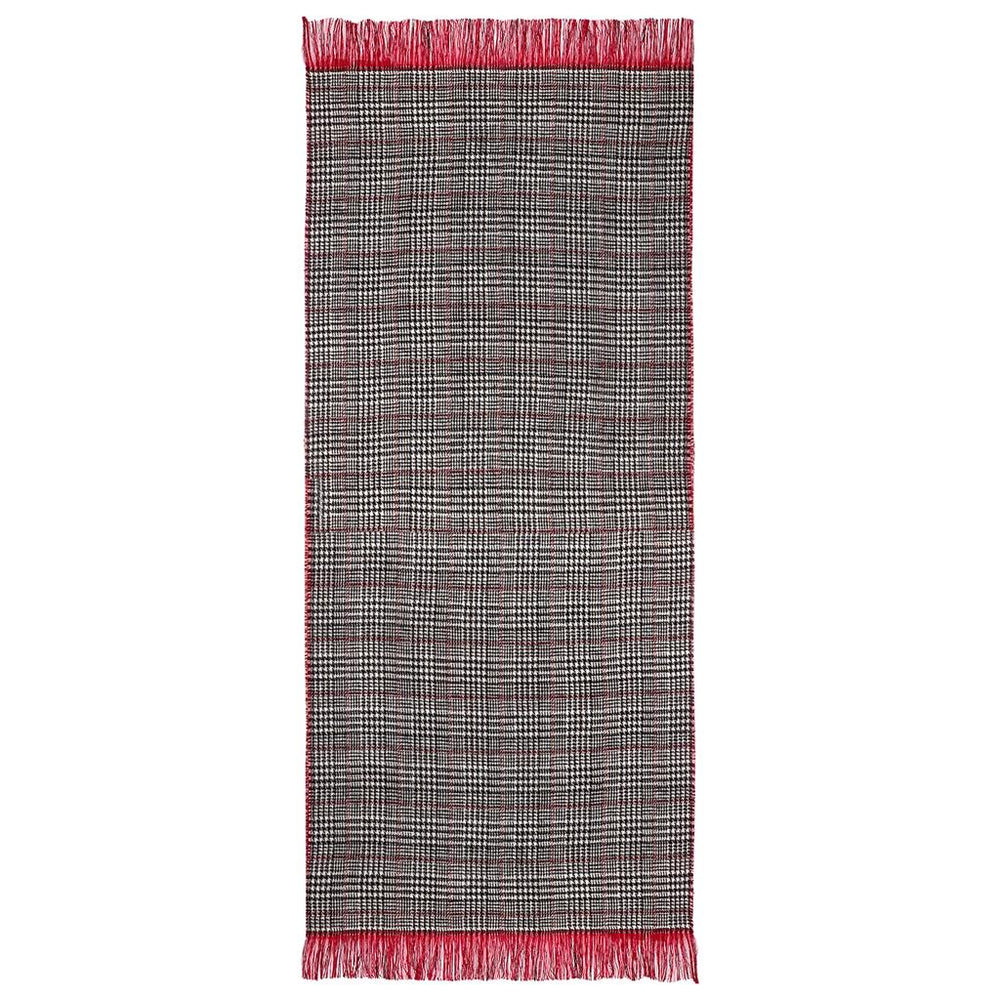Eklips Double-Sided Red Plaid Scarf for Cold Weather Protection