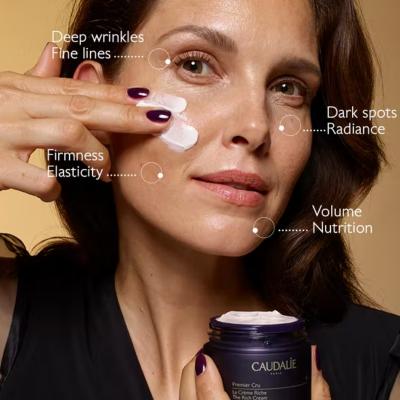 Caudalie Premier Cru Riche Cream - Anti-Aging Face Cream with Hyaluronic Acid &amp; Antioxidants Caudalie Premier Cru Riche Cream - Anti-Aging Face Cream Anti-aging face cream, Caudalie Premier Cru Riche Cream, Natural skincare products, Hyaluronic acid face cream, Dermatologically tested face cream, Moisturizing cream, Anti-aging skincare, Skincare for sensitive skin, Natural face cream, Face cream with antioxidants