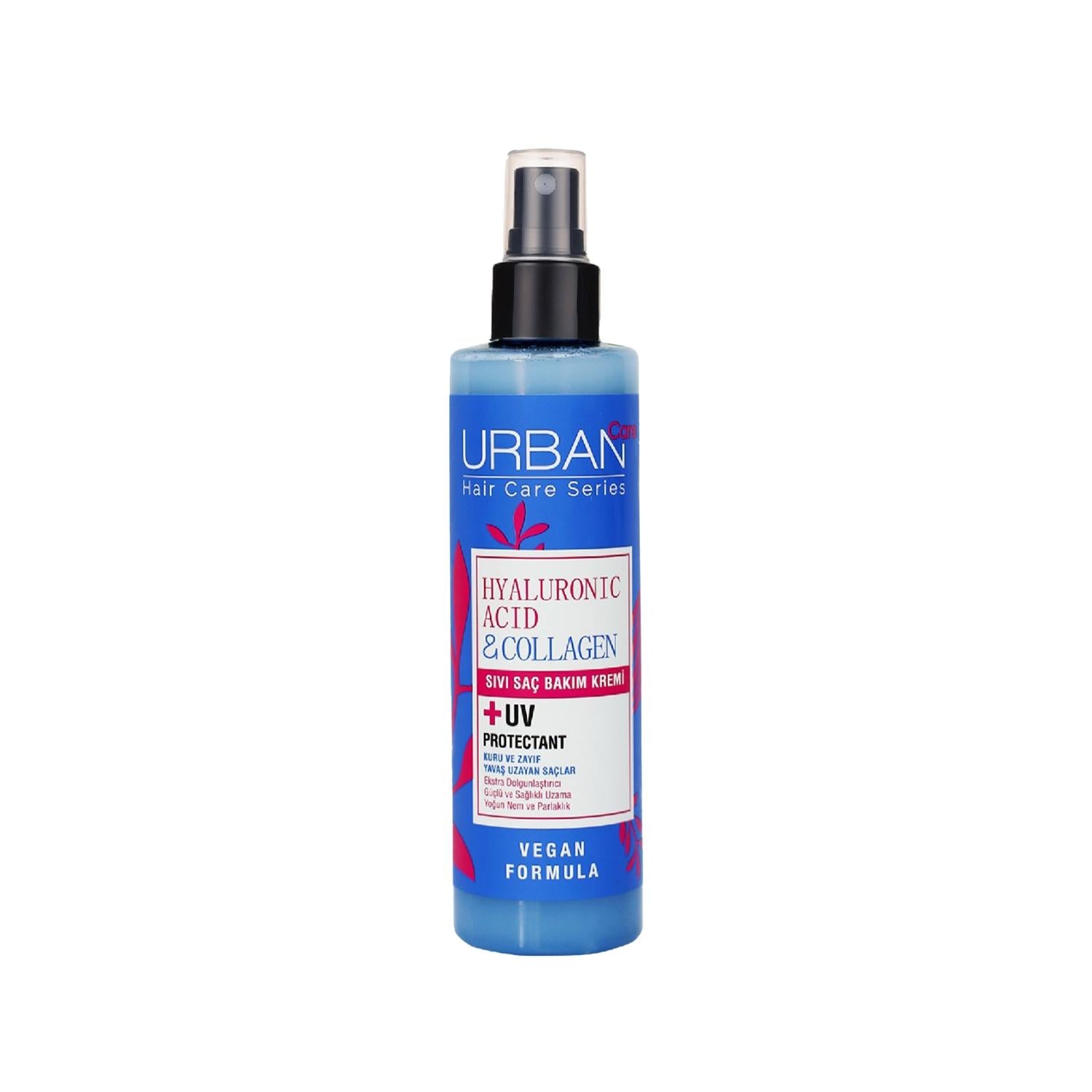 URBAN Hyaluronic Acid & Collagen Liquid Hair Care Cream for Dry & Lifeless Hair - 6.76 fl oz URBAN Hyaluronic Acid Hair Care Cream for Dry Hair Hyaluronic Acid Hair Care, Collagen Hair Treatment, Dry Hair Repair, Liquid Hair Serum, Nourishing Hair Care Products, Hair Moisturizer, Hair Repair, Leave-in Hair Treatment, Pre-styling Hair Product, Hair Care for Dry Hair, Hydrating Hair Cream