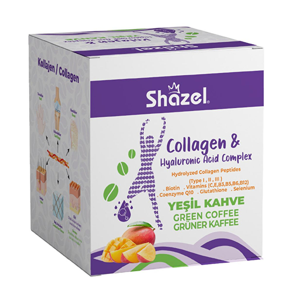 Shazel Collagen Supplement with Hyaluronic Acid - Anti-Aging & Skin Health Support - Vitamin & Supplement