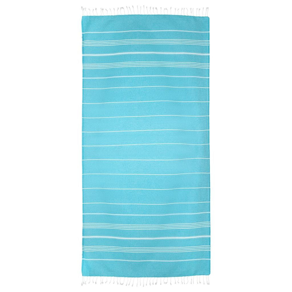 Eklips Turquoise Flat Striped Pestemal Towel