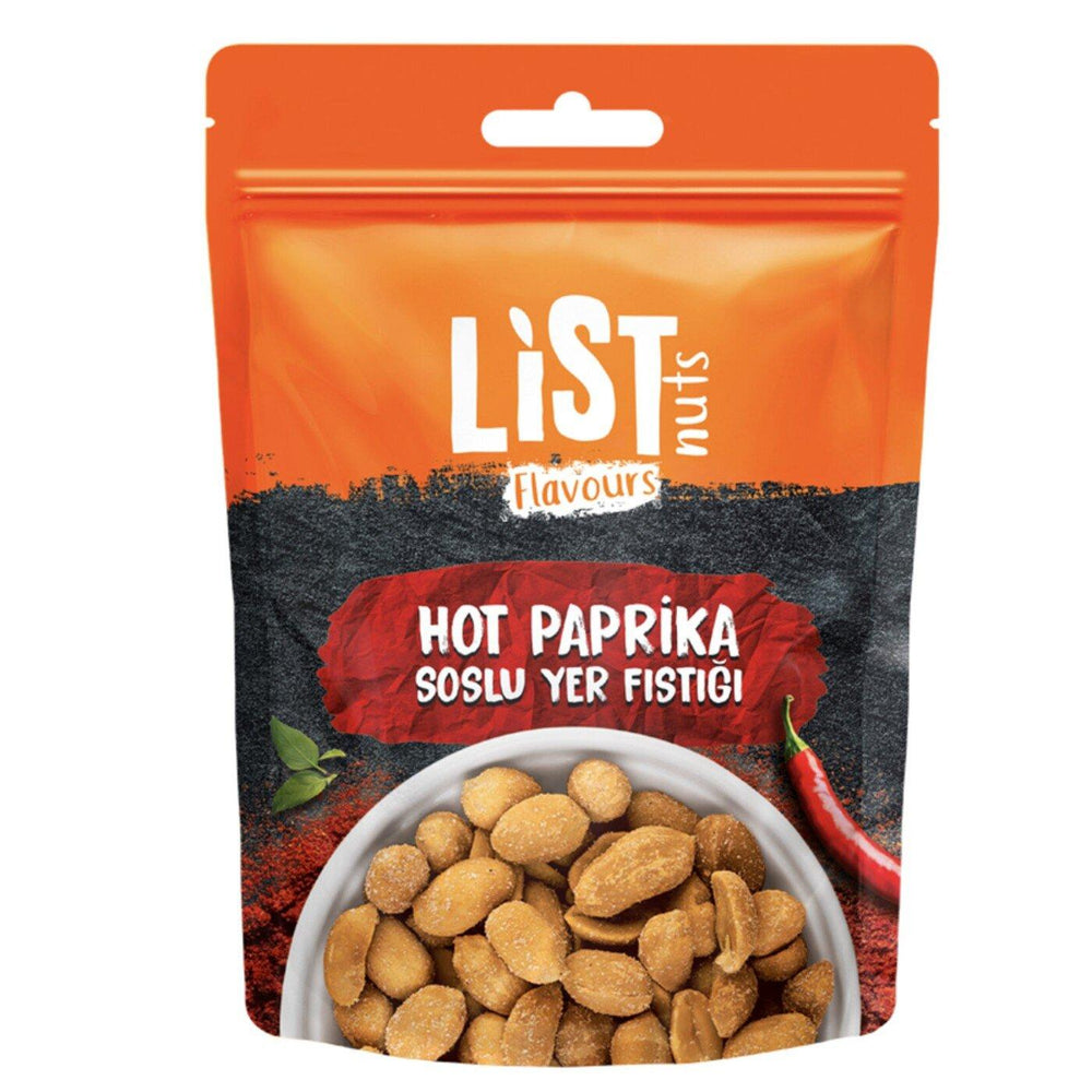 List Flavours Hot Paprika Coated Peanuts 110g