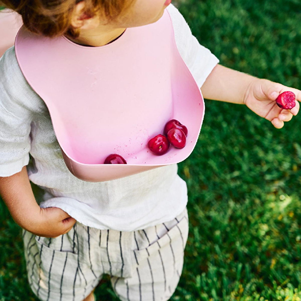OiOi Basics Silicone Baby Bib - Food Grade, Easy Clean, and Durable for Mealtime Protection - view 2
