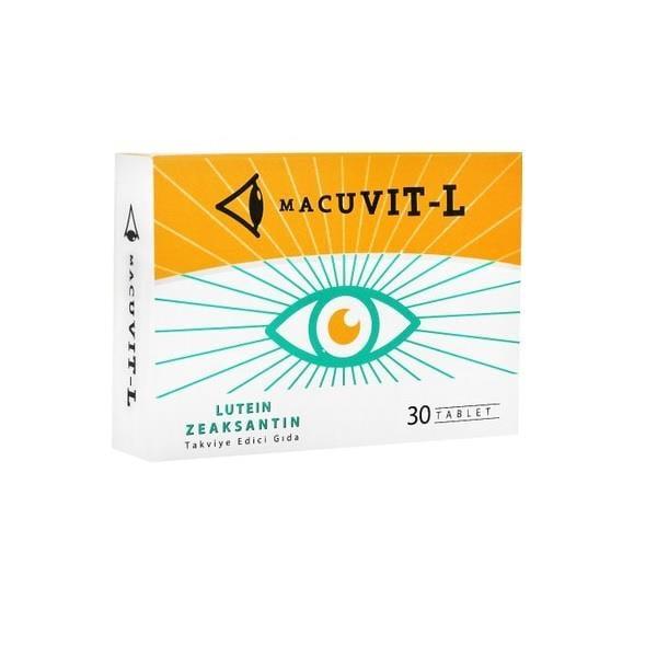 Macuvit-L Dietary Supplement for Eye Health Support - 30 Tablets with Lutein, Zeaxanthin, Vitamins C & E Macuvit-L Eye Health Supplement - 30 Tablets Dietary Supplement, Eye Health Support, Lutein and Zeaxanthin, Vitamins C and E, Copper and Zinc Minerals, Vision Care, Adult Health Supplements, Antioxidant Supplements, Eye Care Products, Health and Wellness