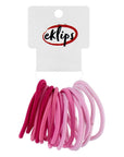 Eklips Pink Elastic Hair Ties for Gentle Hold 15-Pack