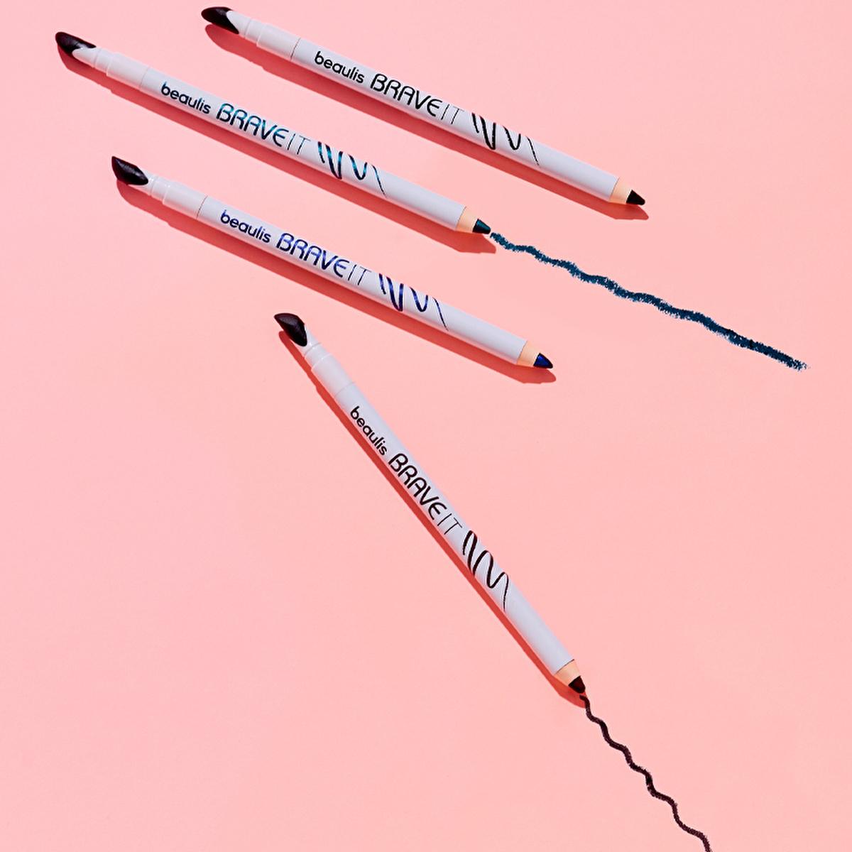 Beaulis Smoky Eye Eyeliner - Dual-Ended for Effortless Makeup, 100 Black Beaulis Smoky Eye Eyeliner - Easy Makeup in 100 Black Smoky Eye Eyeliner, Beaulis Brave It Dumanlı Göz Kalemi, Smoky Eye Makeup, Dual-Ended Eyeliner, Black Eyeliner, Makeup Essentials, Beauty Tools, Eye Makeup, Cosmetics, Makeup for Beginners, Dramatic Eye Looks