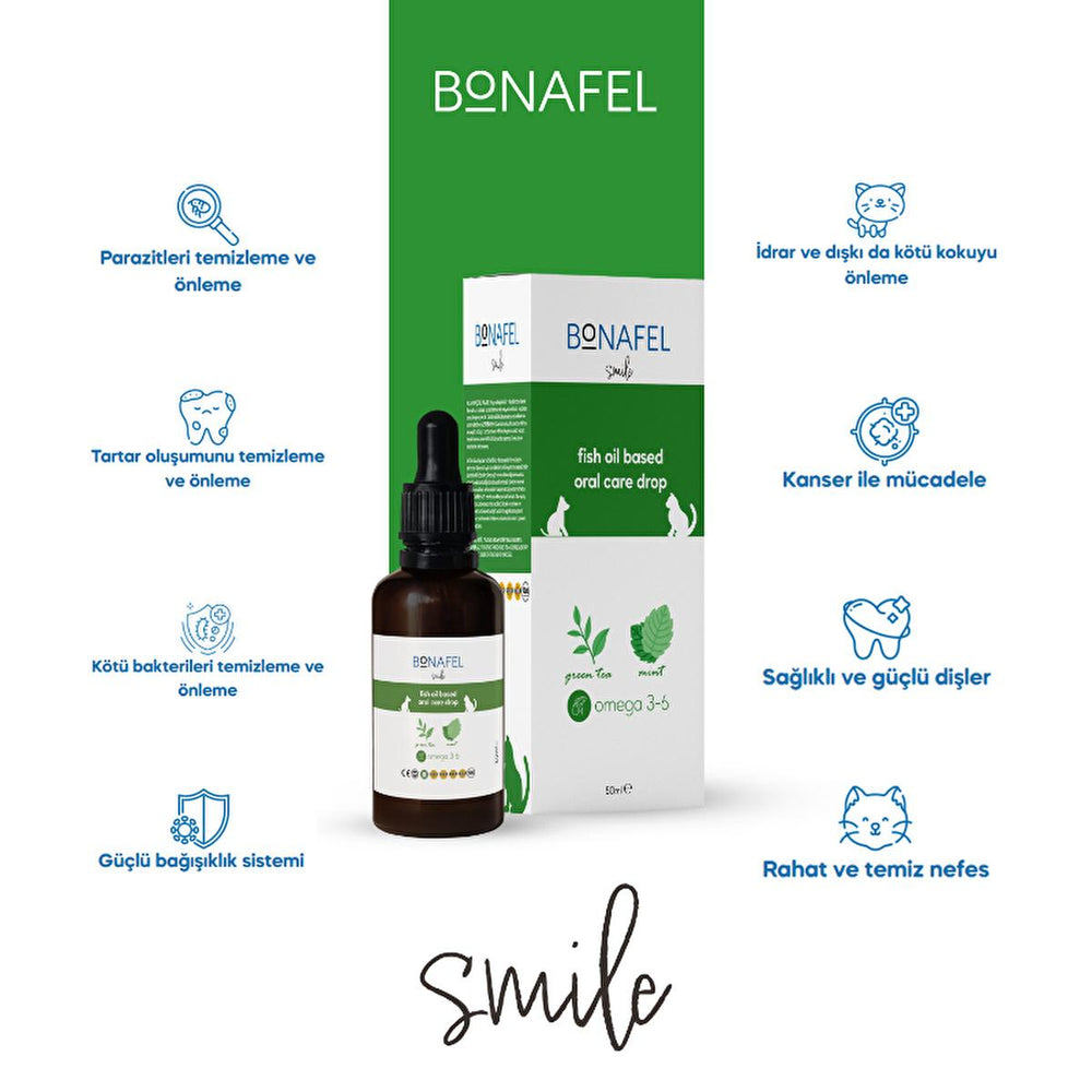 Bonafel Pet Oral Health Supplement for Cats and Dogs - Fish Oil Based Tablets for Fresh Breath & Overall Health - view 2