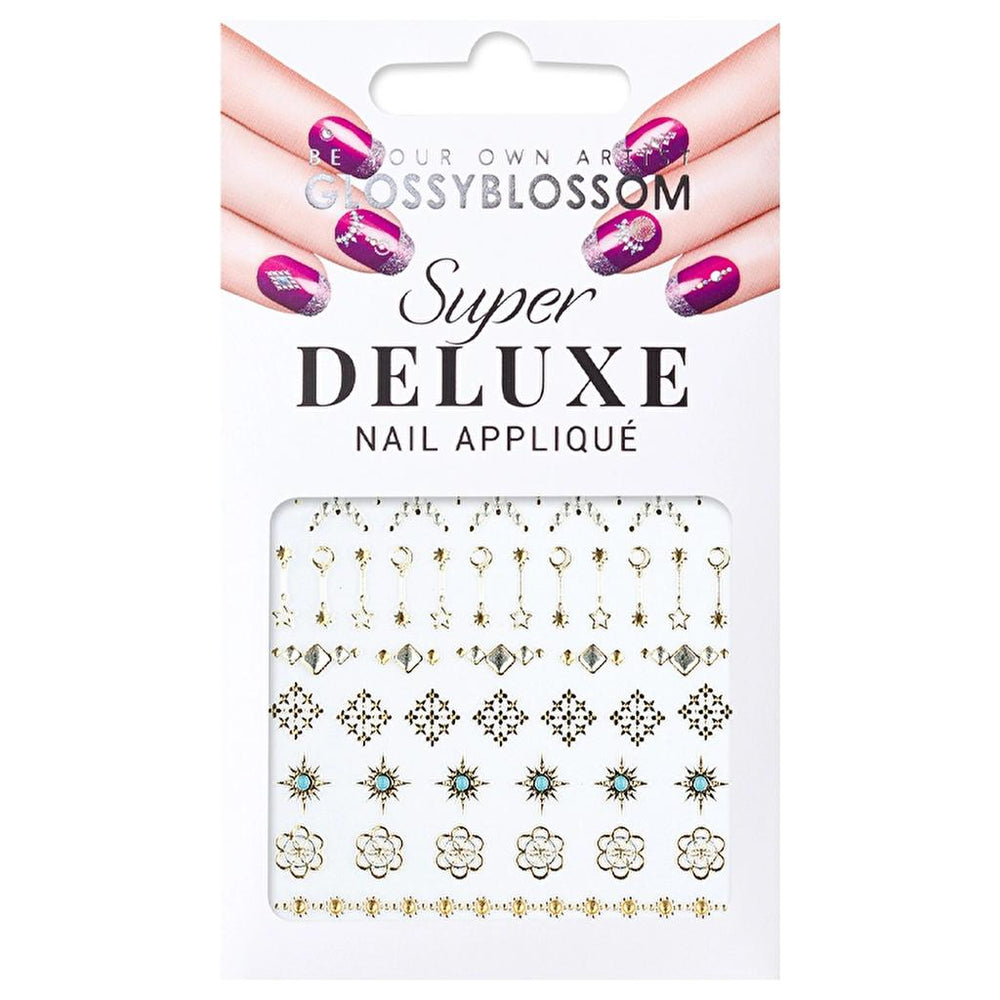 Glossy Blossom Jewel Box Blue Moon Nail Stickers