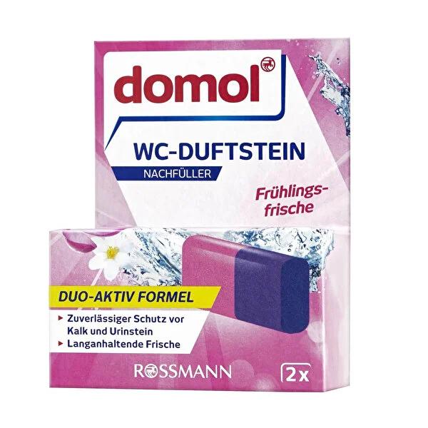 Domol Toilet Cleaning Block Refill - Fresh Spring Scent 80g - Effective Toilet Bowl Cleaner & Fragrance Domol Toilet Cleaning Block Refill 80g - Fresh & Clean toilet cleaning block,toilet fragrance,bathroom hygiene,limescale remover,WC cleaning product,toilet bowl cleaner,fresh spring scent,80g,cleaning supply,bathroom essentials,toilet maintenance,Domol