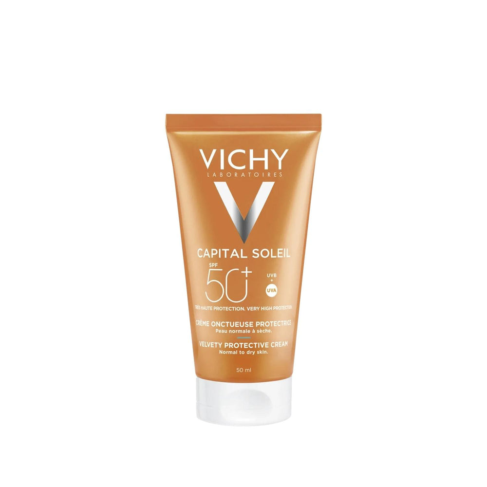 Vichy Capital Soleil Velvety SPF 50 Sunscreen Face Cream - Broad Spectrum Protection, Non-Greasy Texture Vichy SPF 50 Face Cream - Broad Spectrum Protection Vichy Capital Soleil, SPF 50 sunscreen, Face cream with SPF, Sunscreen for face, Vichy sunscreen, broad spectrum protection, non-greasy texture, daily skincare, outdoor protection, sensitive skin