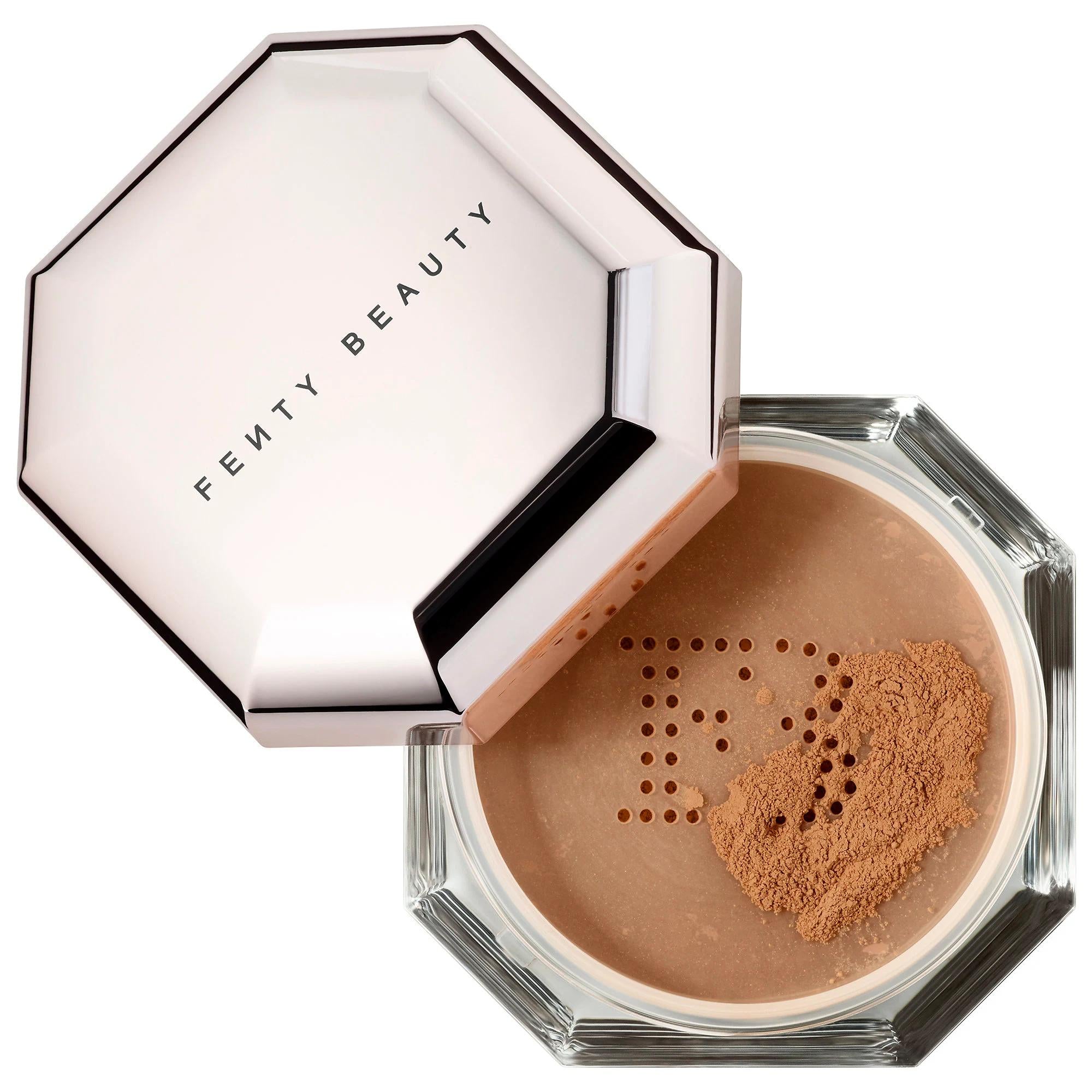 Fenty Beauty Pro Filt&#39;r: Weightless Setting Powder for Shine Control, Pore Blurring, and Photo-Ready Finish | Cruelty-Free Fenty Beauty Setting Powder: Shine Control &amp; Pore Blurring setting powder, loose setting powder, retouch powder, shine control powder, pore blurring powder, photo-ready finish, makeup setting powder, cruelty-free setting powder, weightless setting powder, best setting powder for oily skin, makeup, face powder, setting spray, setting powder, makeup enthusiasts, flawless complexion, exten