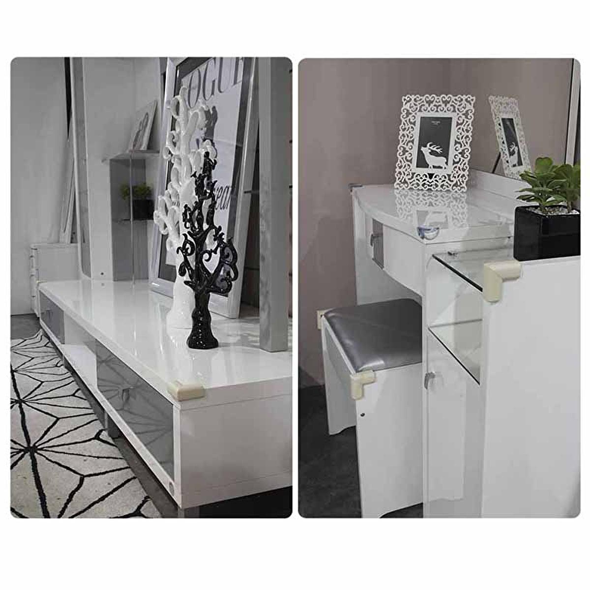 Miny Baby Corner Protector, Soft Rubber Edge Guard for Child Safety - 4 Pack, Grey Miny Baby Corner Protector - Soft Rubber Edge Guard baby safety, corner protector, child safety, rubber corner guard, home safety, edge guard, baby protection, toddler safety, nursery safety, parenting essentials