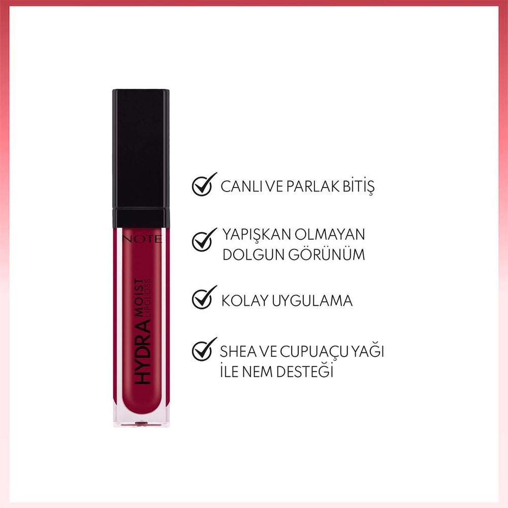Note Hydramoist Lipgloss in 10 Love Whisper for Shiny Lips