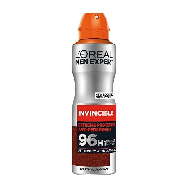 L'oréal Paris Men Expert Invincible Anti-Perspirant Deodorant for Men - 96 Hour Protection, Woody Fragrance, Dermatologically Tested L'oréal Paris Men Expert Deodorant - 96hr Protection Men's Anti-Perspirant Deodorant, Long-Lasting Deodorant for Men, Dermatologically Tested Deodorant, Anti-Sweat Deodorant for Men, Woody Fragrance Deodorant, Personal Hygiene for Men, Active Lifestyle Products, Sensitive Skin Friendly, L'oréal Paris Men Expert, 96 Hour Protection, Anti-Perspirant and Anti-Odor Formula