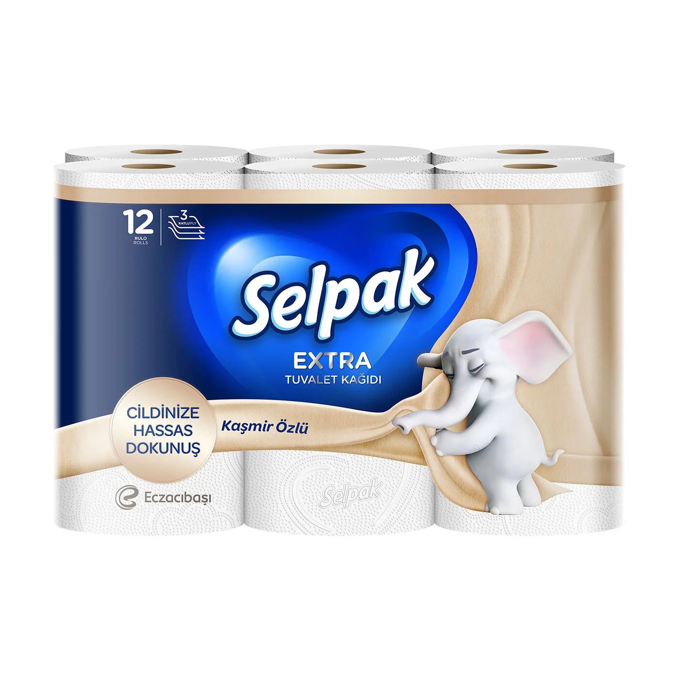 Selpak Cashmere Toilet Paper Ultra Soft &amp; Strong 12 Rolls
