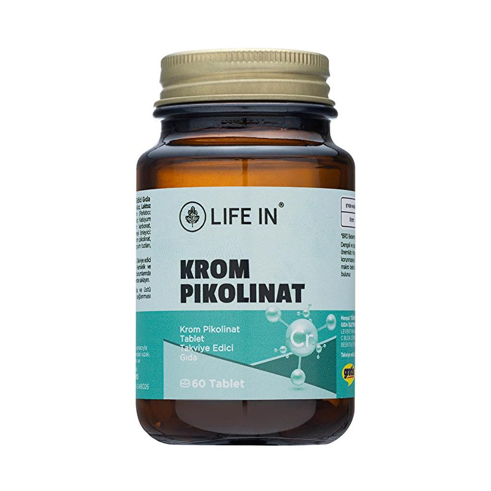 Life In Chromium Picolinate Dietary Supplement 60 Tablets