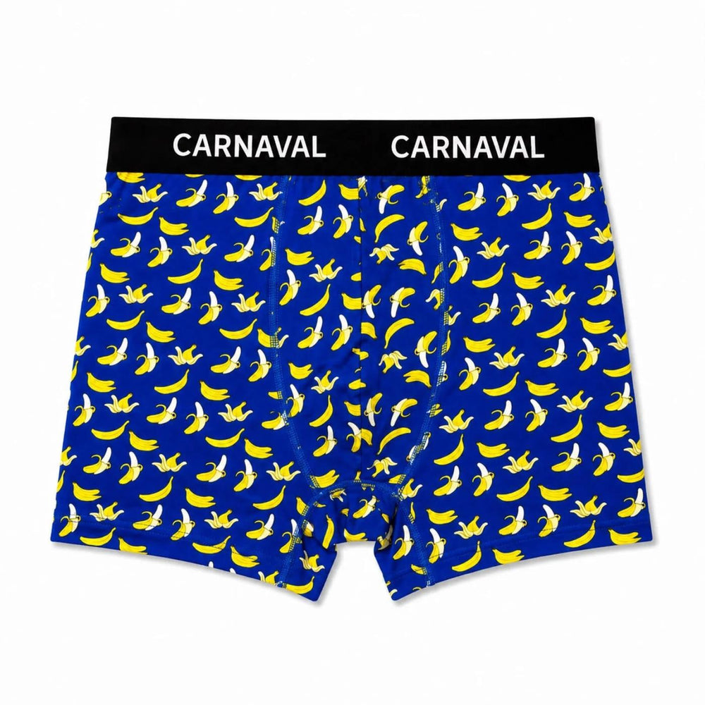 Carnaval Socks Banana Print Men's Boxer Briefs Medium 1 Count