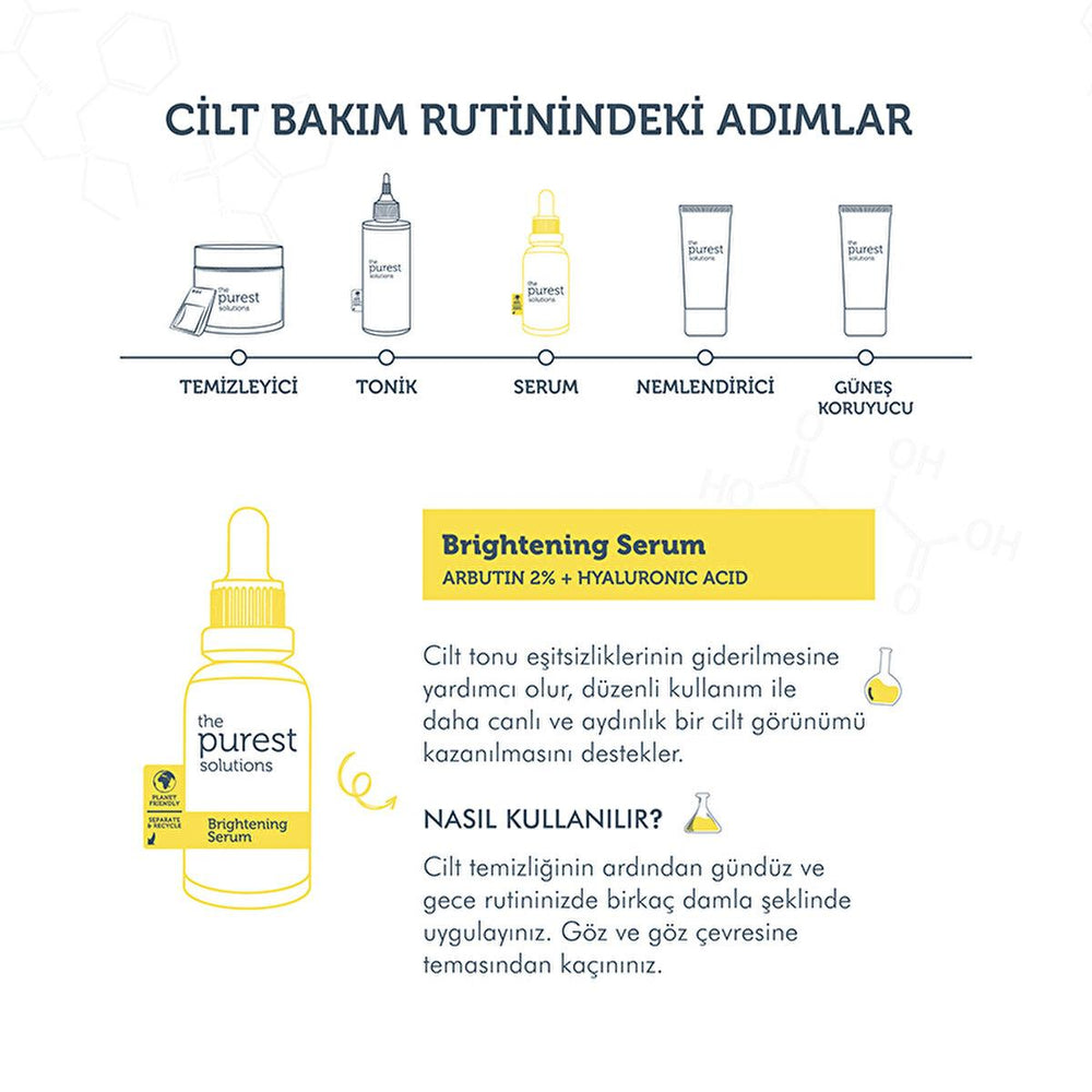 The Purest Solutions Skin Toning Serum - Brightens & Evens Skin Tone with Alpha Arbutin & Hyaluronic Acid - view 3