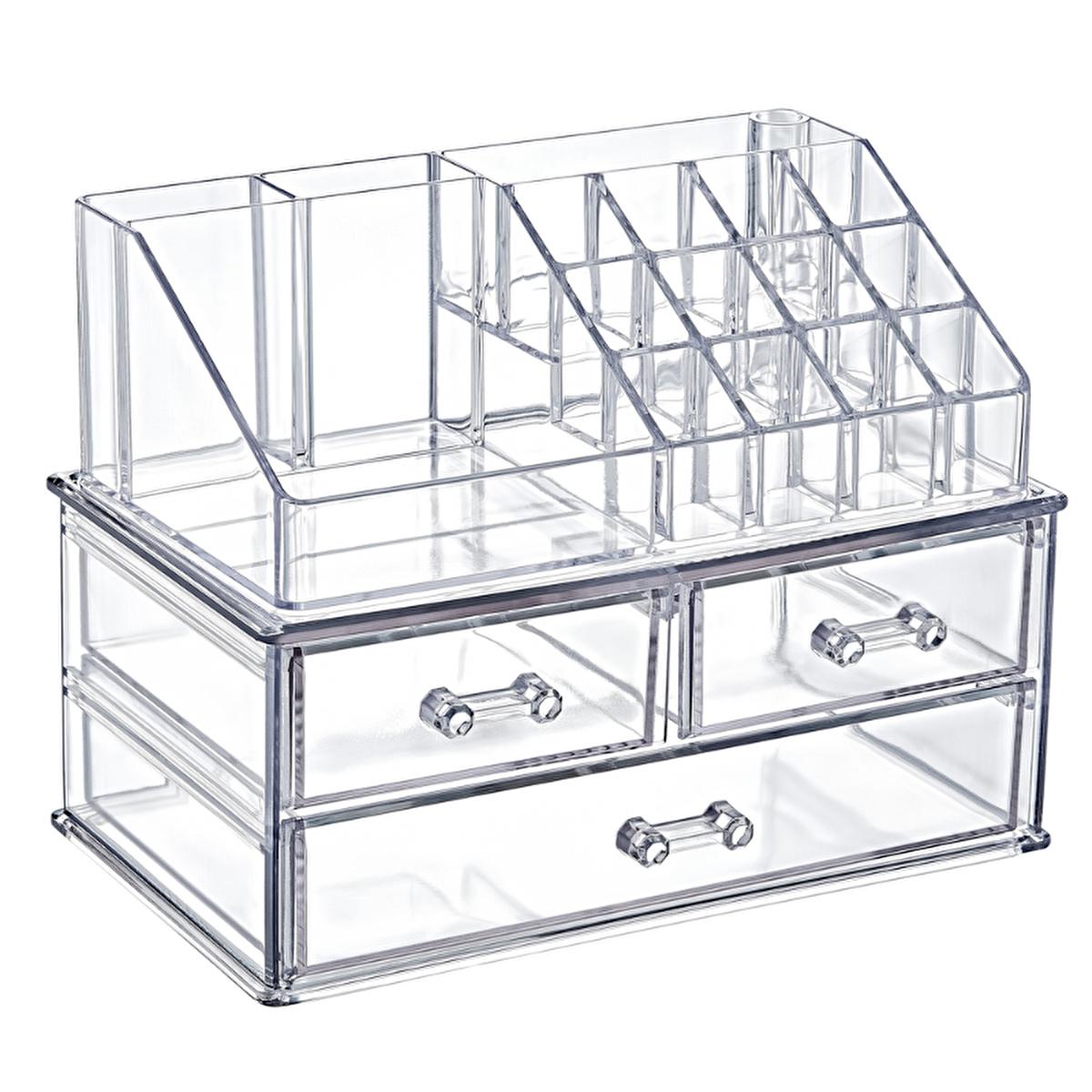Bee Home Storage Organizer - 3 Drawer Crystal Set for Clutter-Free Spaces Bee Home 3 Drawer Crystal Storage Organizer storage organizer, home organizer, three drawer set, crystal storage, desk organizer, clutter-free, home office, dressing table, living room storage, organization solution, luxurious storage, compact storage