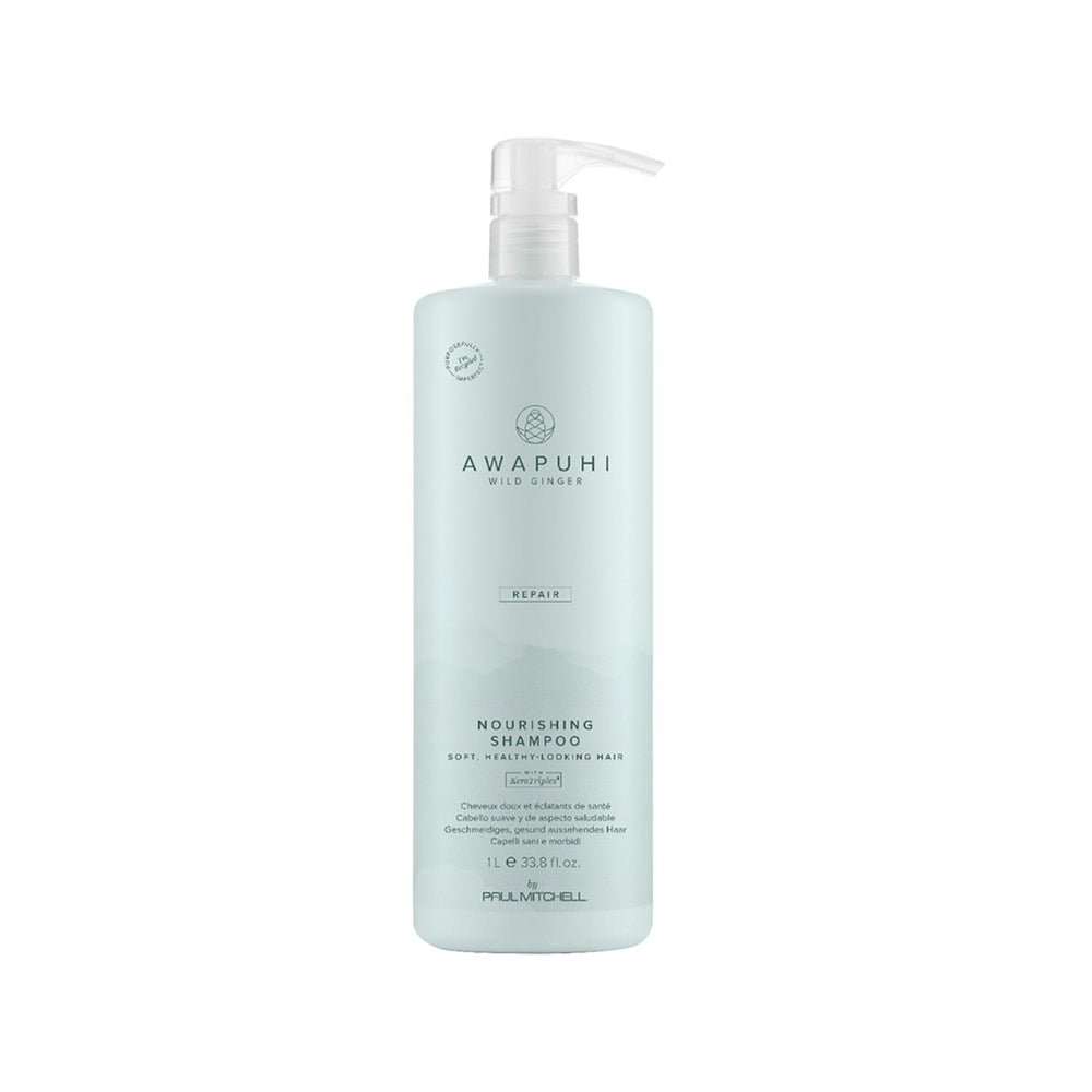 Paul Mitchell Awapuhi Wild Ginger Repair Nourishing Shampoo - 1000ml Sulfate-Free Hair Repair for Dry & Damaged Hair Paul Mitchell Awapuhi Wild Ginger Nourishing Shampoo 1000ml nourishing shampoo, hair repair, Paul Mitchell Awapuhi, Wild Ginger shampoo, 1000 ml shampoo, sulfate-free shampoo, hair care, natural ingredients, dry hair, damaged hair, hair nourishment, Paul Mitchell, gentle shampoo