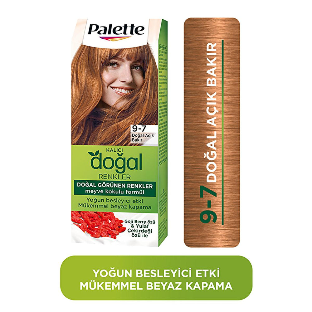 Palette Natural Hair Dye Permanent Light Copper 9-7 - Natural Ingredients for Long-Lasting Color - view 9