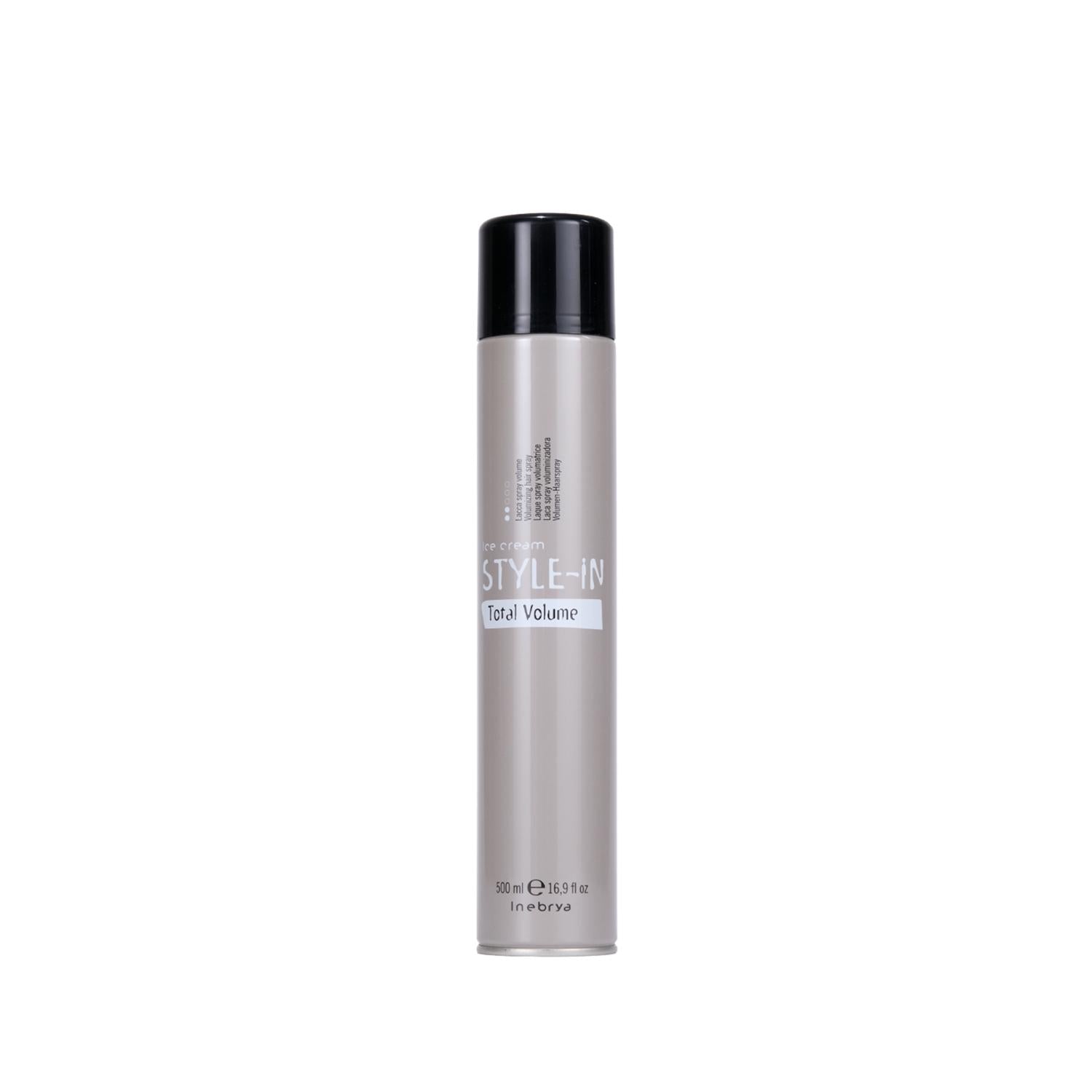 Inebrya Ice Cream Style-In Total Volume Hair Spray 500ml - Enhances Volume & Holds Style - 16.91 fl oz Inebrya 500ml Volume Hair Spray - Long Lasting Hold hair spray, volume-enhancing hair spray, Inebrya Ice Cream Style-In, hair styling products, 500 ml hair spray, long-lasting hold, volume-enhancing formula, hair care, styling products, hair volume, hair texture