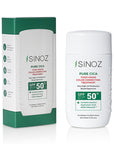 Sinoz Cica Tiger Grass Tinted Sunscreen SPF50+: Color Correcting, Redness Reducing Mineral Sunscreen with Hyaluronic Acid - Evens Skin Tone Sinoz Cica Tinted SPF50: Color Correcting, Redness Reducing tinted sunscreen, color correcting sunscreen, Cica sunscreen, tiger grass sunscreen, mineral sunscreen SPF50, redness reducing sunscreen, sunscreen for sensitive skin, tone evening sunscreen, Centella Asiatica sunscreen, hyaluronic acid sunscreen, SPF50, broad spectrum, redness, uneven skin tone, sensitive skin