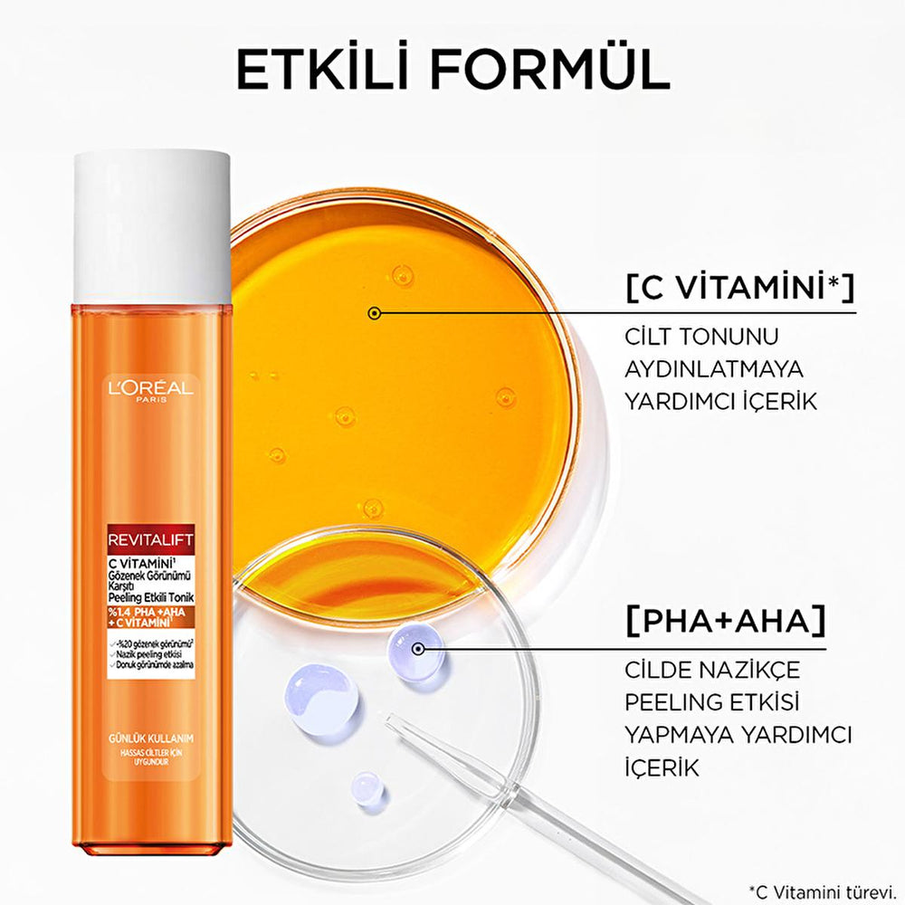 L'Oreal Paris Revitalift Vitamin C Toner: Exfoliating PHA AHA, Brightens Dull Skin & Minimizes Pores - Gentle & Effective L'Oreal Vitamin C Toner: Brighten Skin & Minimize Pores Vitamin C toner, PHA AHA toner, exfoliating toner, pore minimizing toner, skin brightening toner, Loreal Revitalift toner, toner for sensitive skin, toner for dull skin, facial toner, skincare, exfoliation, brightening, pore reduction, even skin tone, radiant skin, gentle toner, daily toner, beauty, L'Oreal, Revitalift, Vitamin C, A