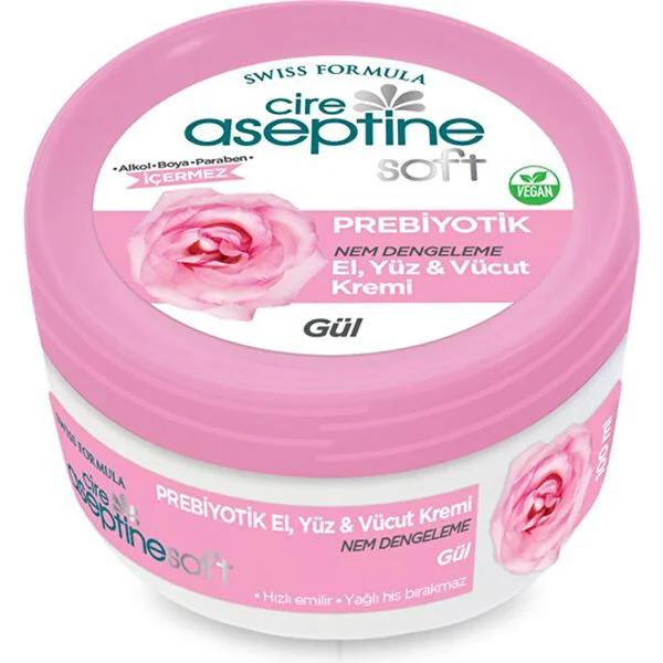 Cire Aseptine Soft Prebiyotik Moisturizing Cream with Vitamin E & Rose Extract - 3.38 fl oz Cire Aseptine Moisturizing Cream with Prebiotics & Vitamin E moisturizing cream, prebiotic skincare, Vitamin E cream, rose extract skincare, dermatologically tested cream, natural skincare, sensitive skin, dry skin, nourishing cream, skin health, skincare routine, prebiotic cream, paraben-free, alcohol-free, dye-free