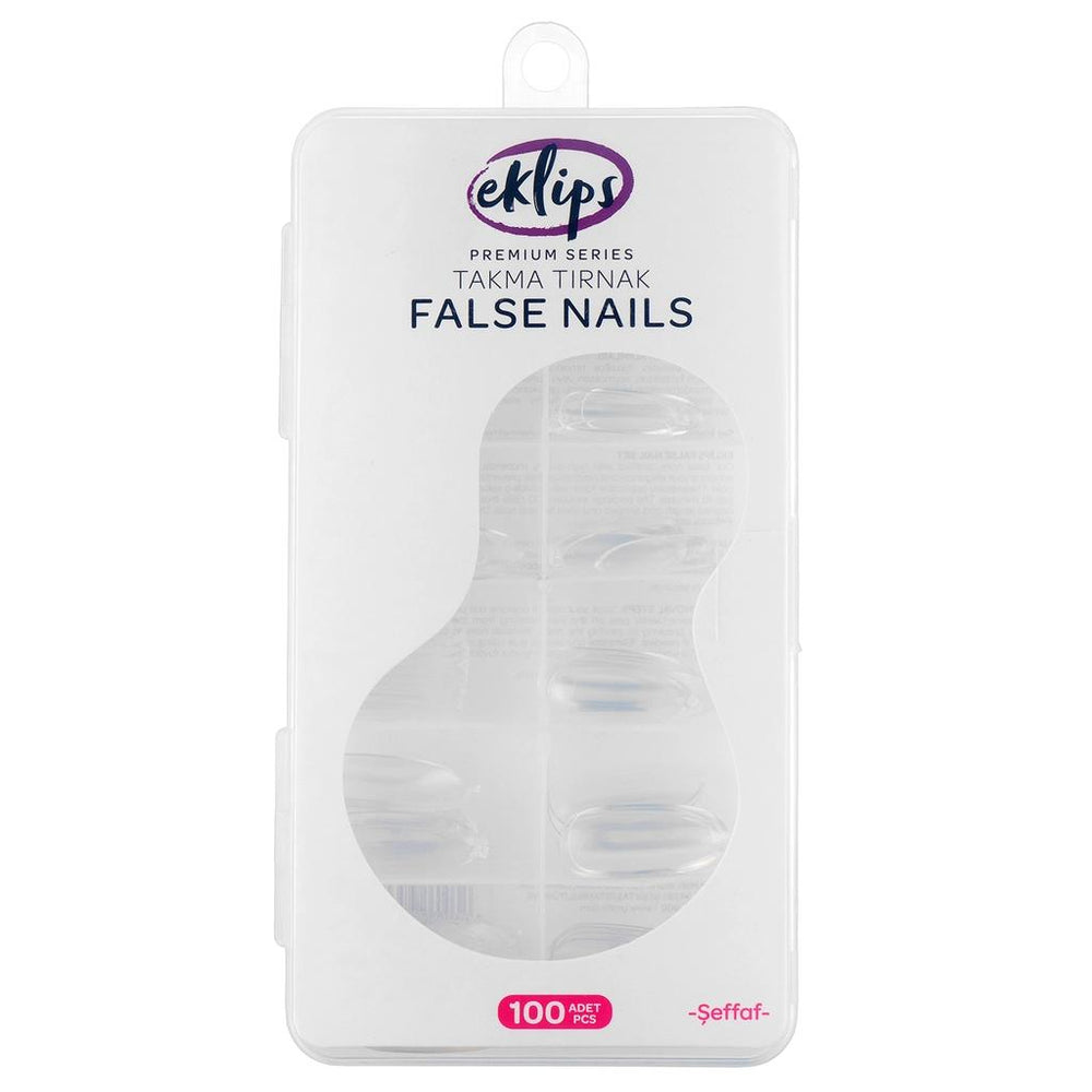 Eklips Clear False Nails Set for Custom Manicures 100 Pieces