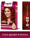 Palette Deluxe Yakut Kızılı Hair Dye - Long-Lasting Rich Ruby Red Hair Color - view 2