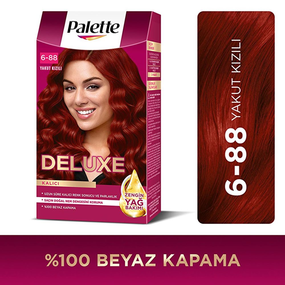 Palette Deluxe Yakut Kızılı Hair Dye - Long-Lasting Rich Ruby Red Hair Color - view 2