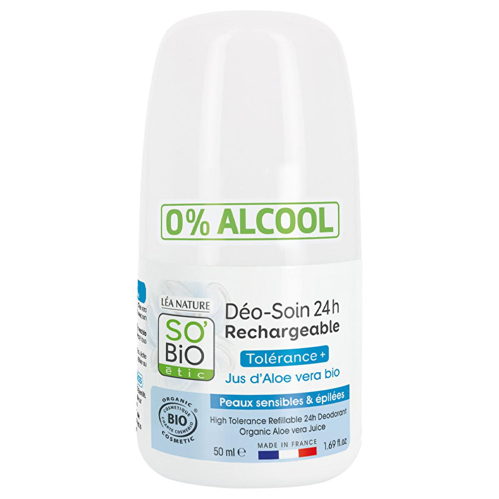 SO'BİO Natural Aloe Vera Deodorant Roll-On for Women - 24 Hour Odor Protection, Organic & Chemical-Free - view 2