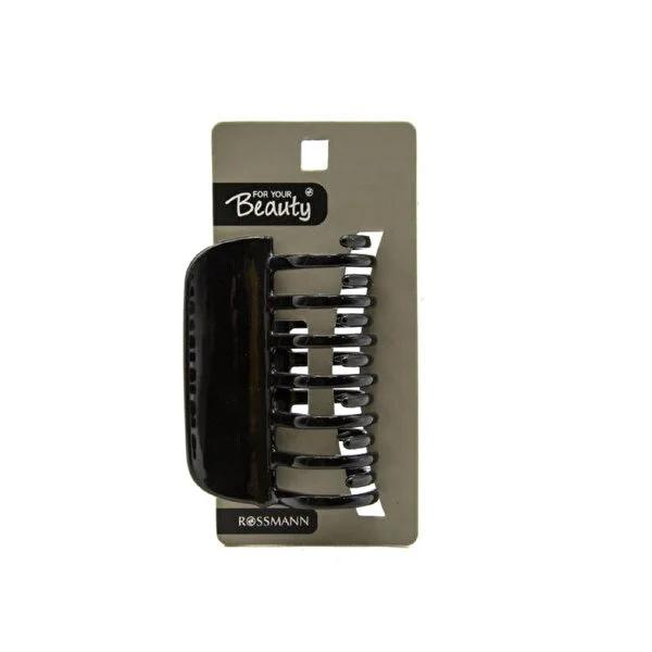 For Your Beauty 7-Pronged Black Hair Toka Clip - Secure Grip & Versatile Styling FYB 7-Pronged Black Hair Toka - Secure & Stylish hair claw clip, black hair accessory, 7-pronged hair toka, simple hair styling tool, FYB Mandal Toka, hair styling solutions, hair accessories, black hair toka, secure grip hair clip, versatile hair styling, discreet hair accessory, neutral hair color, single unit packaging, hair management tools, beauty accessories