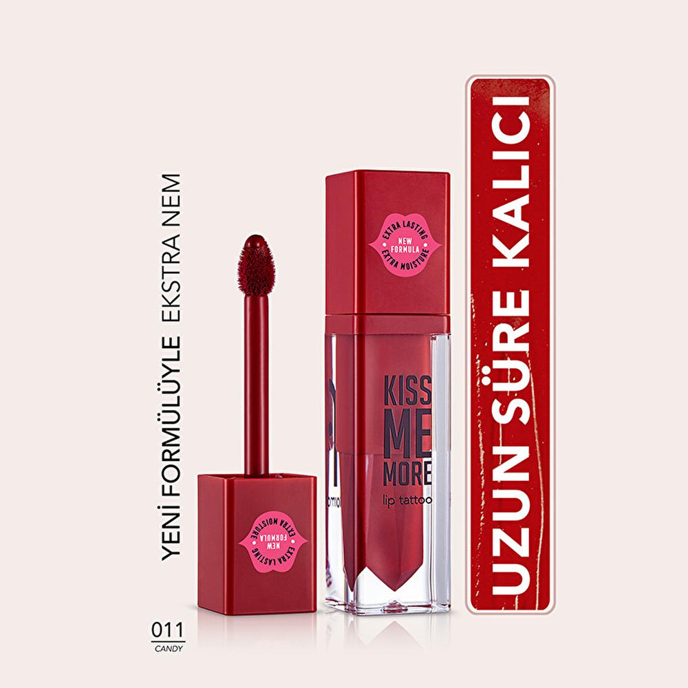 Flormar Kiss Me More Ekstra Kalıcı Likit Mat Ruj 011 Candy - Long-Lasting Matte Lipstick with Moisturizing Benefits - view 4