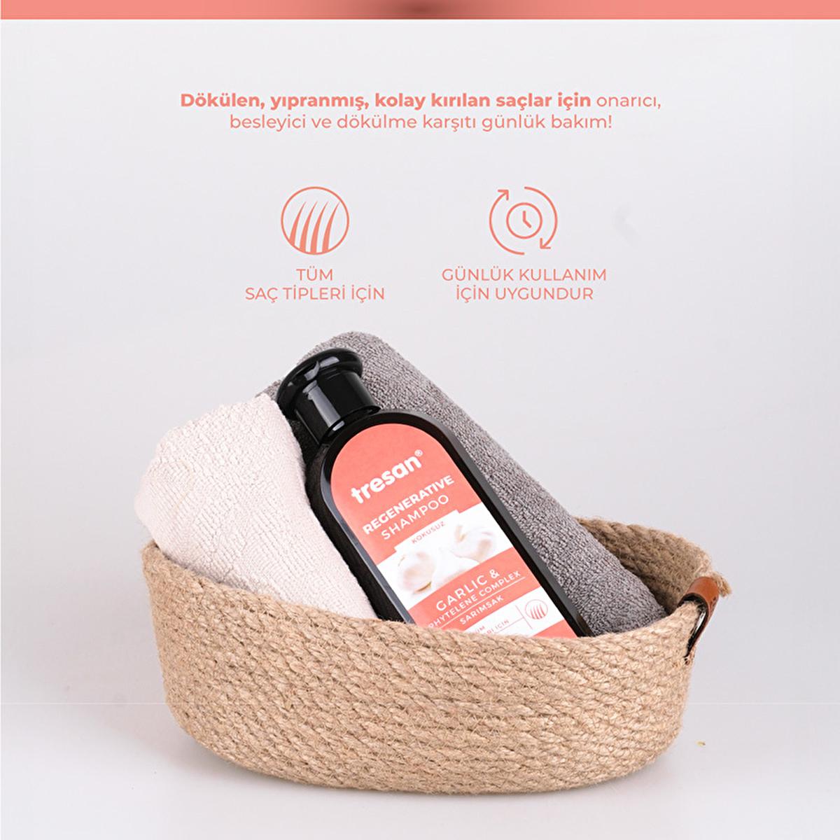 Tresan Repairing Shampoo with Garlic Extract - Nourishing Hair Care for Damaged Hair, 10.14 fl oz Tresan Repairing Shampoo - Nourishing Hair Care for Damaged Hair repairing shampoo, nourishing hair care, natural ingredients shampoo, daily use shampoo, damaged hair repair, garlic extract shampoo, hair nourishment, hair repair, Tresan, hair care products, natural hair care, healthy hair solutions