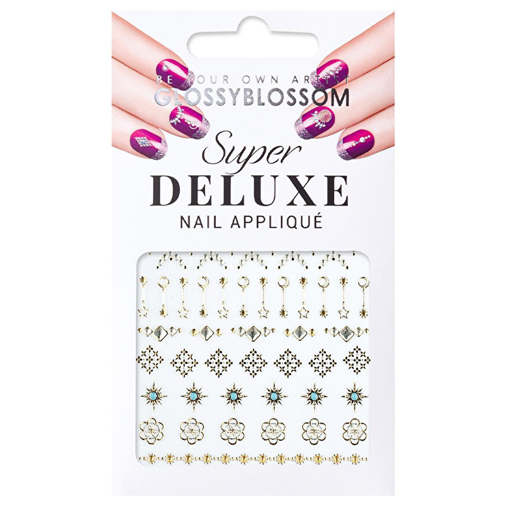 Glossy Blossom Blue Moon Nail Stickers - Variety of Designs & Colors for Easy Nail Art at Home - Nail Polish