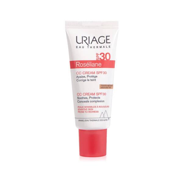 Uriage Roseliane CC Cream SPF30 - Soothing Sensitive Skin with UVA-UVB Protection - Foundation