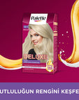 Palette Deluxe Hair Dye - Long-Lasting Nourishing Küllü Açık Sarı Color by Palette Palette Deluxe Hair Dye - Long Lasting & Nourishing hair dye, long-lasting hair color, nourishing hair dye, Palette Deluxe Saç Boyası, Küllü Açık Sarı hair color, hair care, hair coloring, cosmetic, beauty product, Palette hair dye, nourishing hair color, vibrant hair color, healthy hair