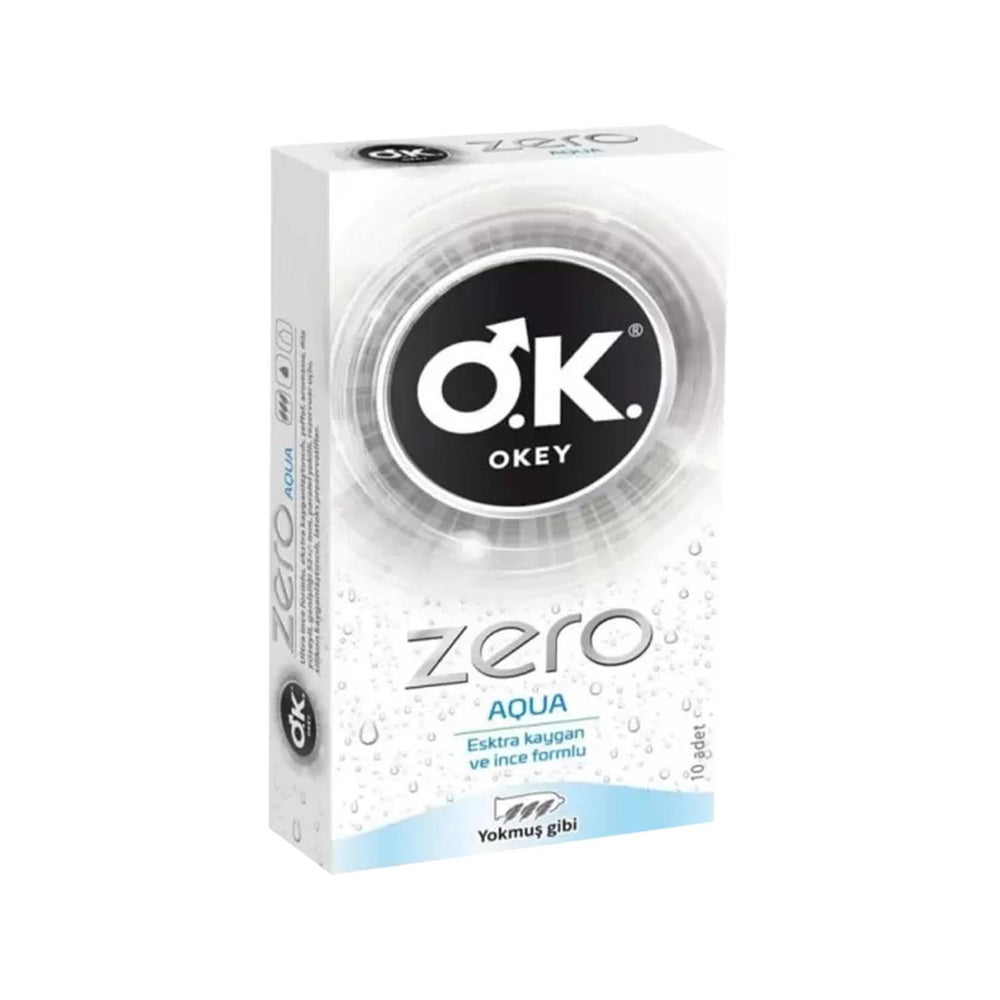 Okey Zero Aqua Condoms - 10 Count, Safe Sex Products for Adults, Latex or Non-Latex Options Okey Zero Aqua Condoms - Safe Sex & Contraception Okey Zero Aqua Condoms, Safe sex products, Latex or non-latex condoms, Contraception methods, Sexual health products, Adults seeking safe sex practices, Couples prioritizing sexual health, Individuals looking for latex or non-latex condom options, Condoms, Sexual health, Contraception, Okey Brand, Zero Aqua formulation