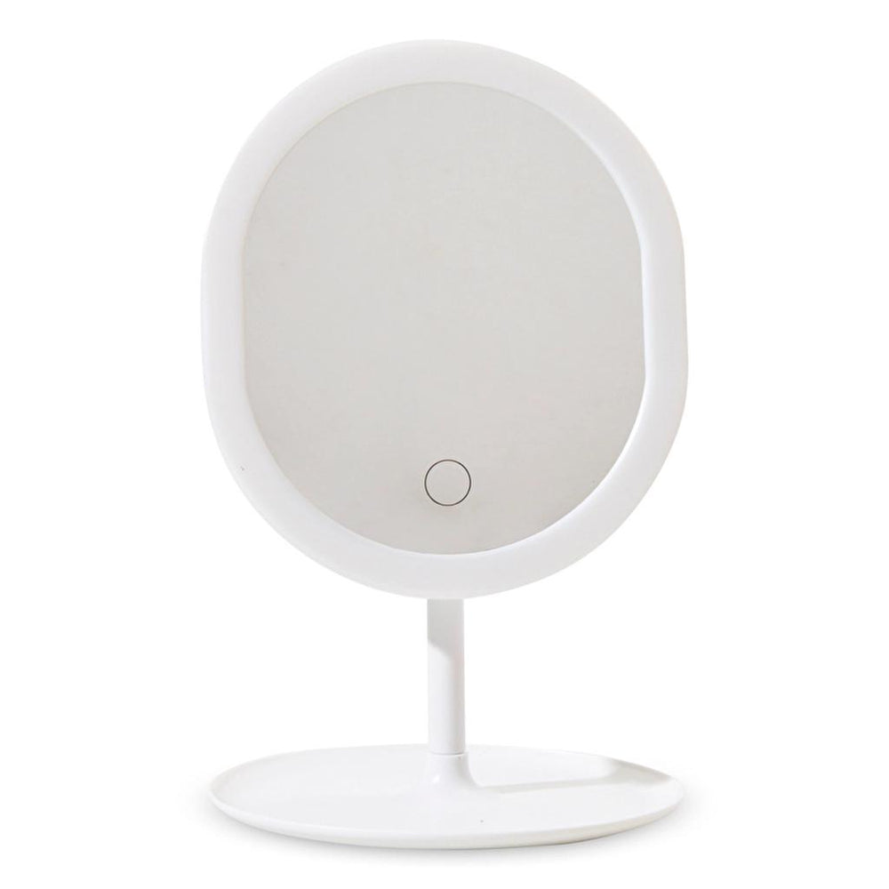 Eklips Round LED Makeup Mirror with Built-In Light
