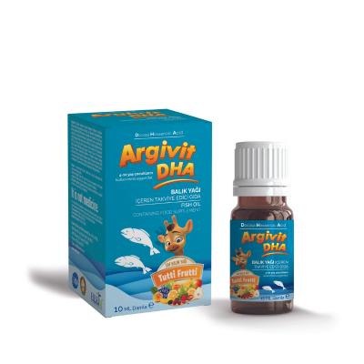 Argivit DHA Omega-3 Fish Oil Drops - 10ml Mixed Fruit Flavor - image 3