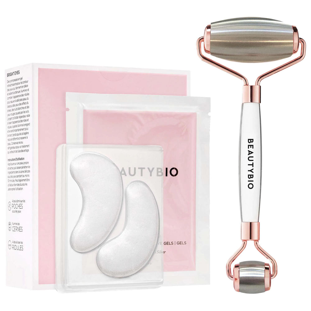 Cryo Skin Icing Roller + Bright Eyes Gels Set - Reduce Puffiness & Dark Circles, Cruelty-Free Skincare Cryo Skin Icing Roller + Bright Eyes Gels Set - Reduce Puffiness Cryo Roller, Bright Eyes Eye Gels, Skincare for under-eye concerns, Cruelty-free skincare, Collagen-infused eye gels, Under-eye puffiness solution, Dark circle treatment, Skincare set, Anti-aging skincare, Eye care products, Skincare for sensitive eyes, Natural skincare ingredients, Skincare routine essentials