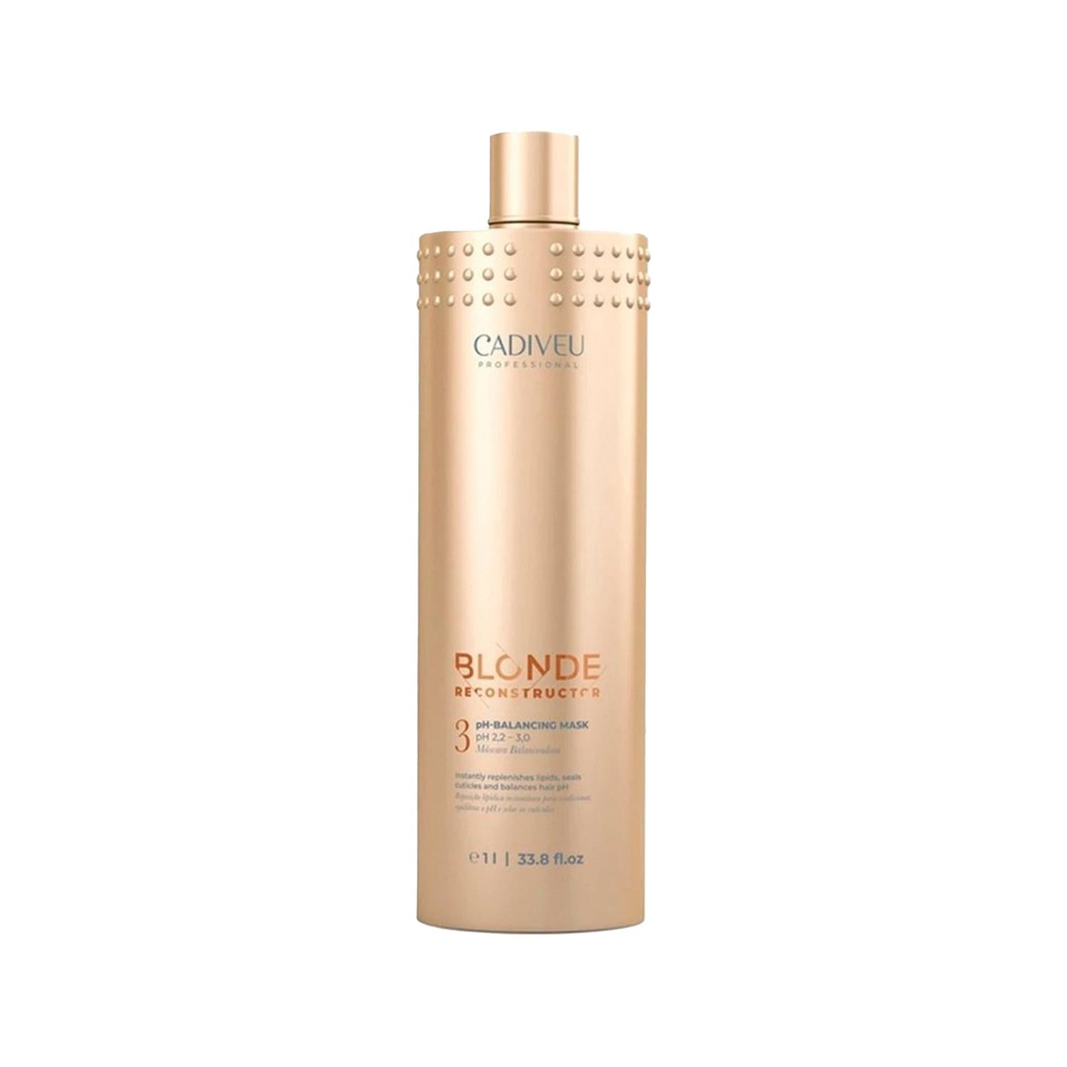 Cadiveu Blonde Reconstructor pH Balancing Hair Mask - 1000ml Large Capacity for Blonde Hair Repair Cadiveu Blonde Reconstructor Mask - pH Balancing for Blonde Hair Cadiveu Blonde Reconstructor, pH balancing hair mask, blonde hair care, hair reconstruction treatment, large capacity hair mask, hair repair, blonde hair maintenance, hair care products, professional hair care, Cadiveu products